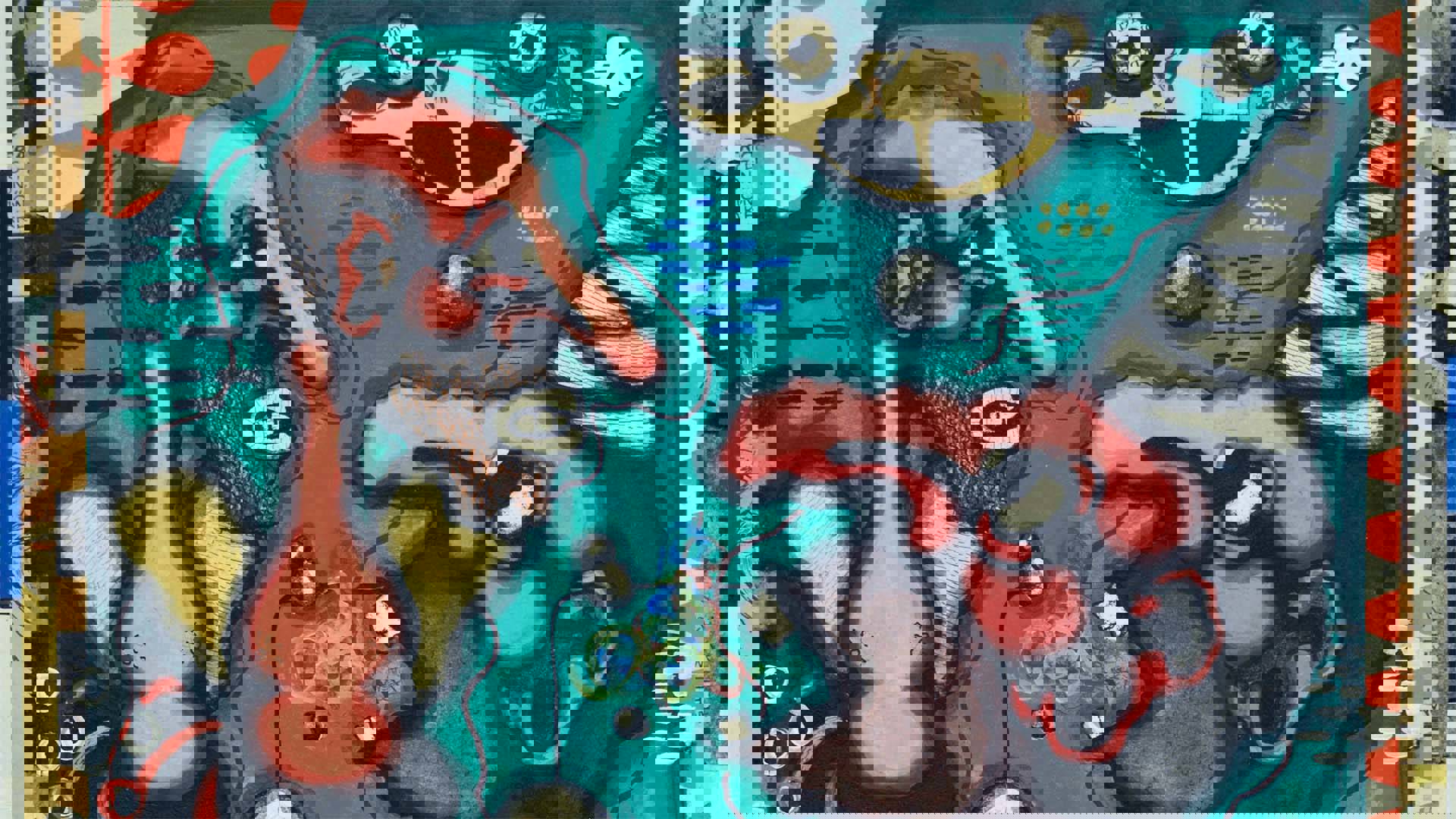 Mixed media artwork.