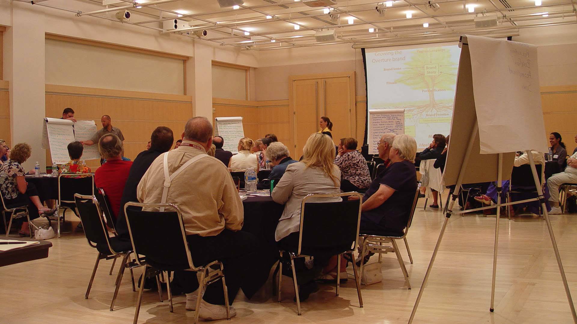 People attending a seminar.