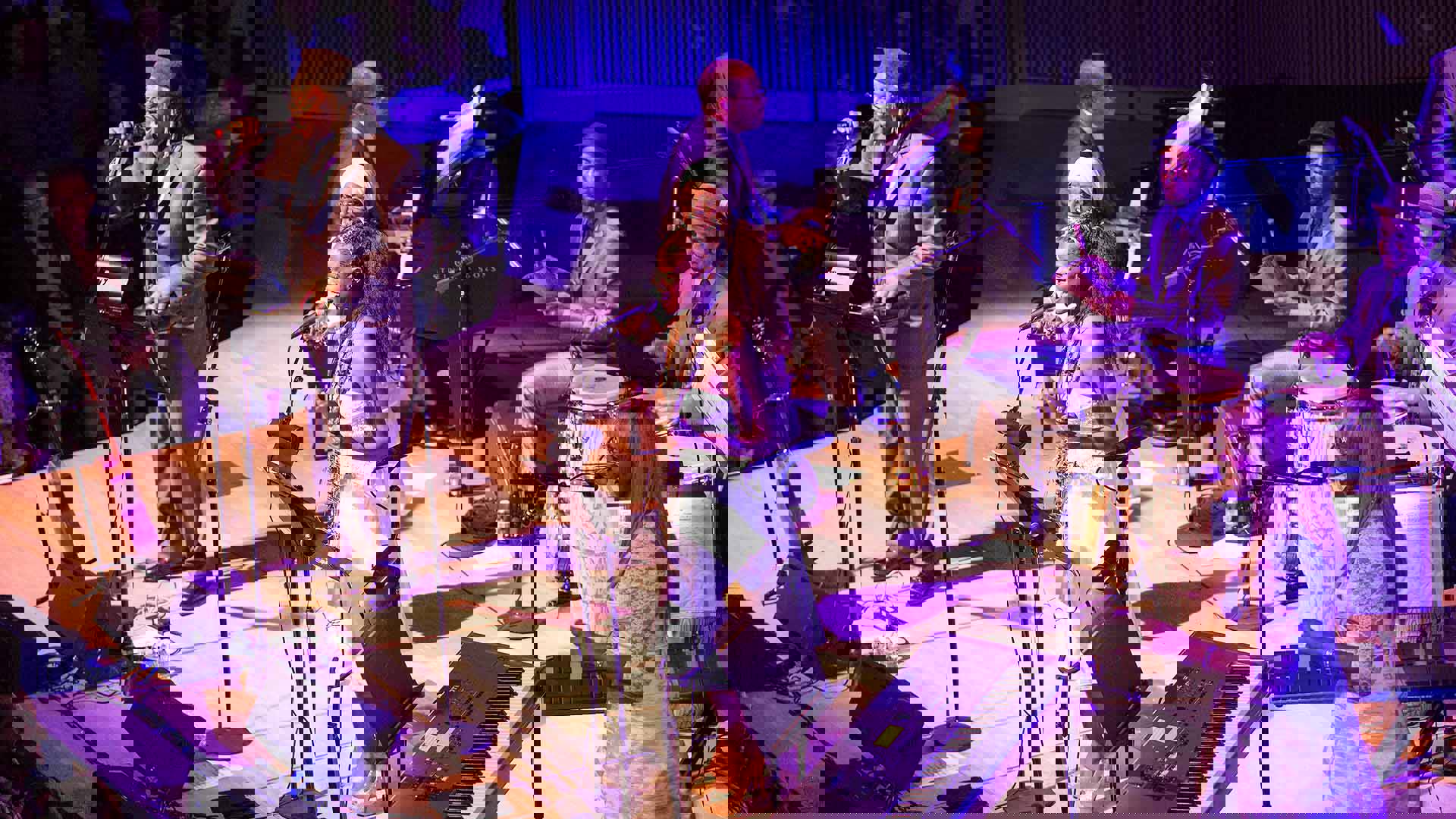 The Afro-Cuban Allstars performing.
