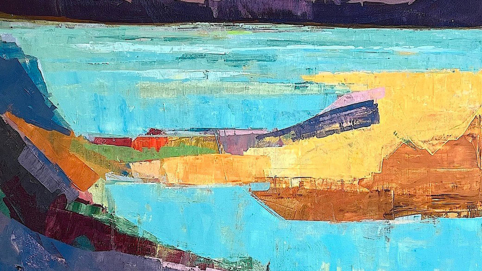 Colorful 2D acryllic impressionist painting.