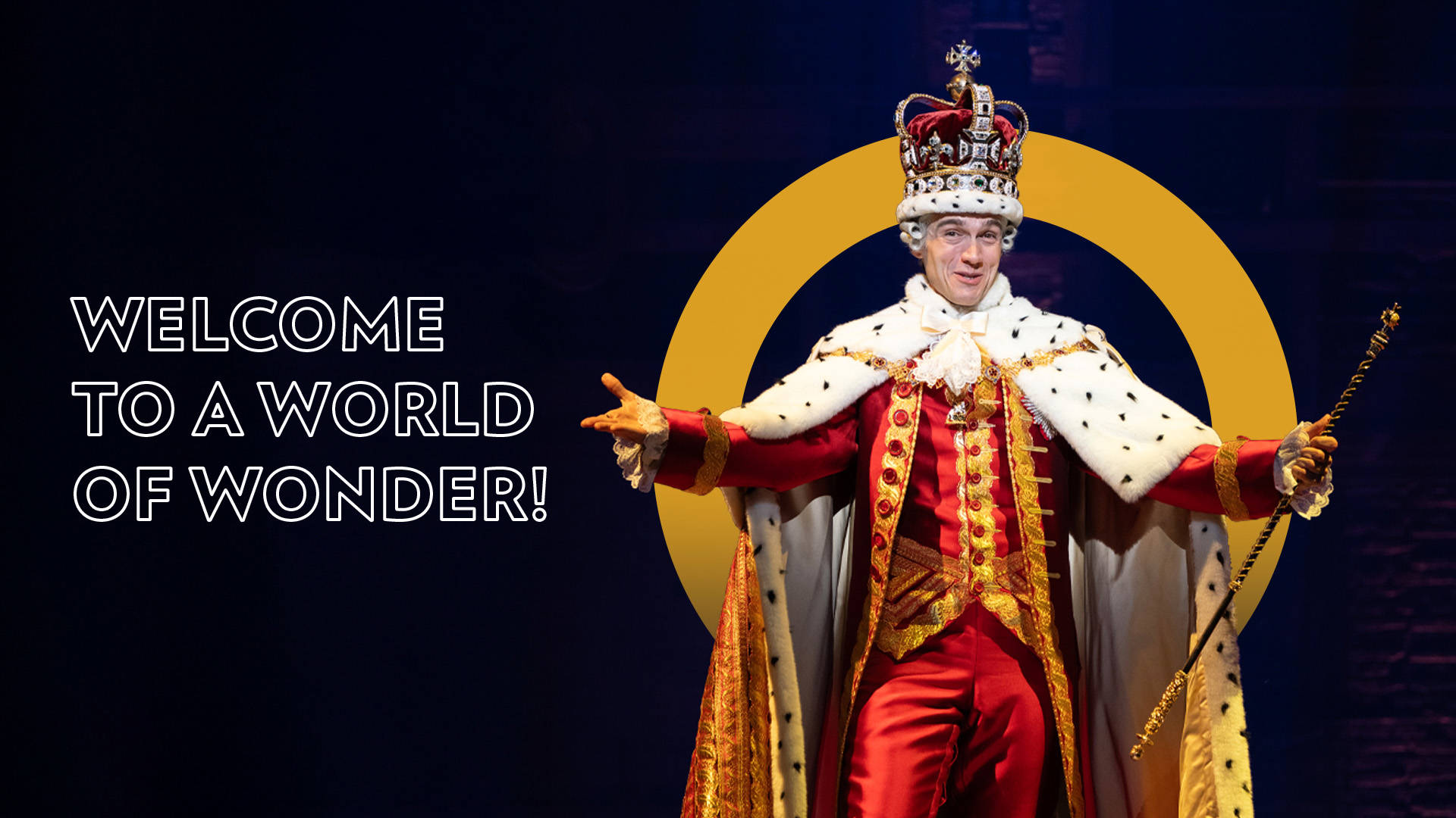 Black banner reads: "Welcome to a world of wonder!"